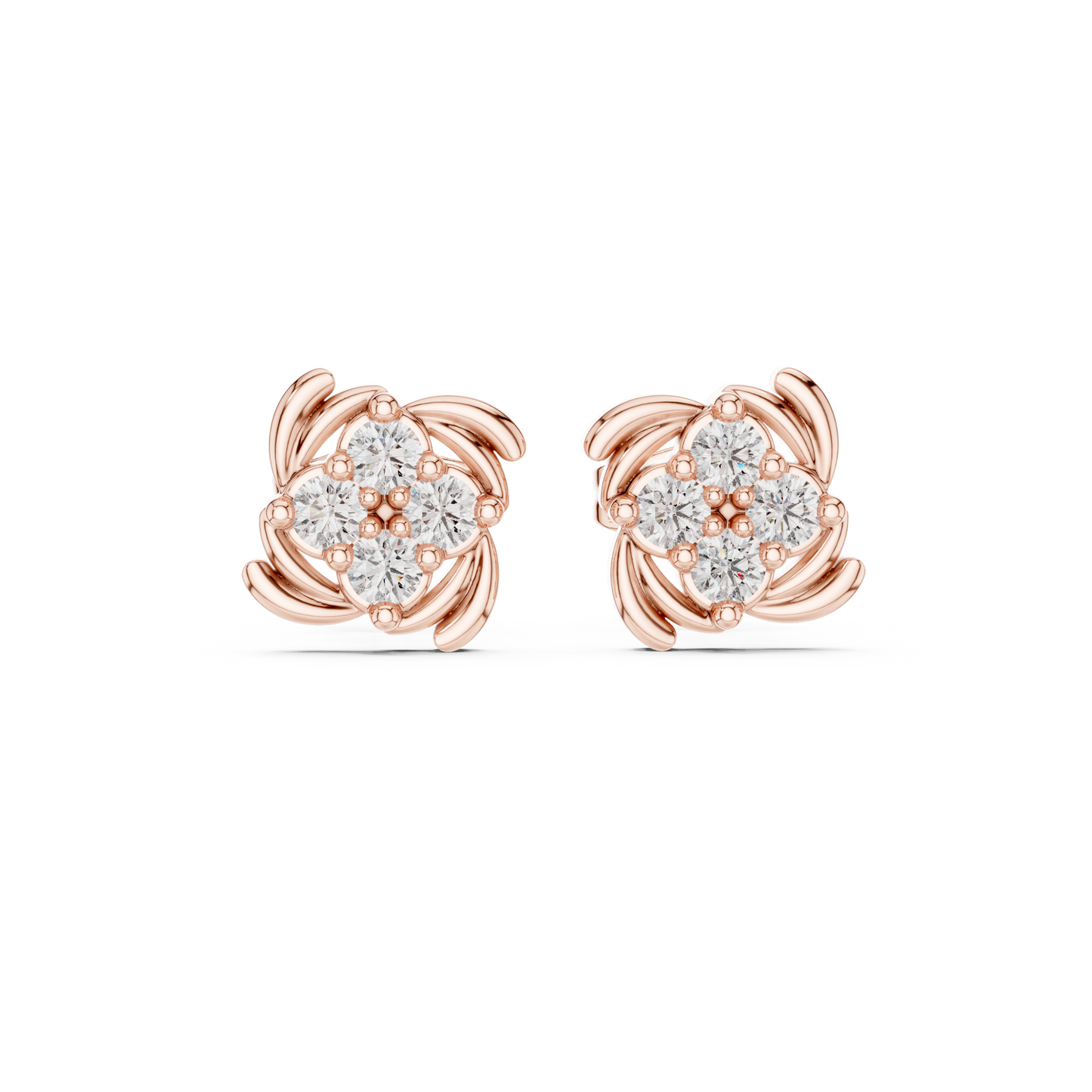 Iconic Blossom Diamonds | Designer Stud Jewelry | Exclusive Gold Radiance Perfection