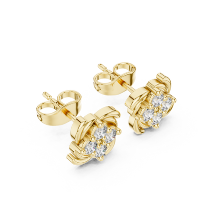 Iconic Blossom Diamonds | Designer Stud Jewelry | Exclusive Gold Radiance Perfection