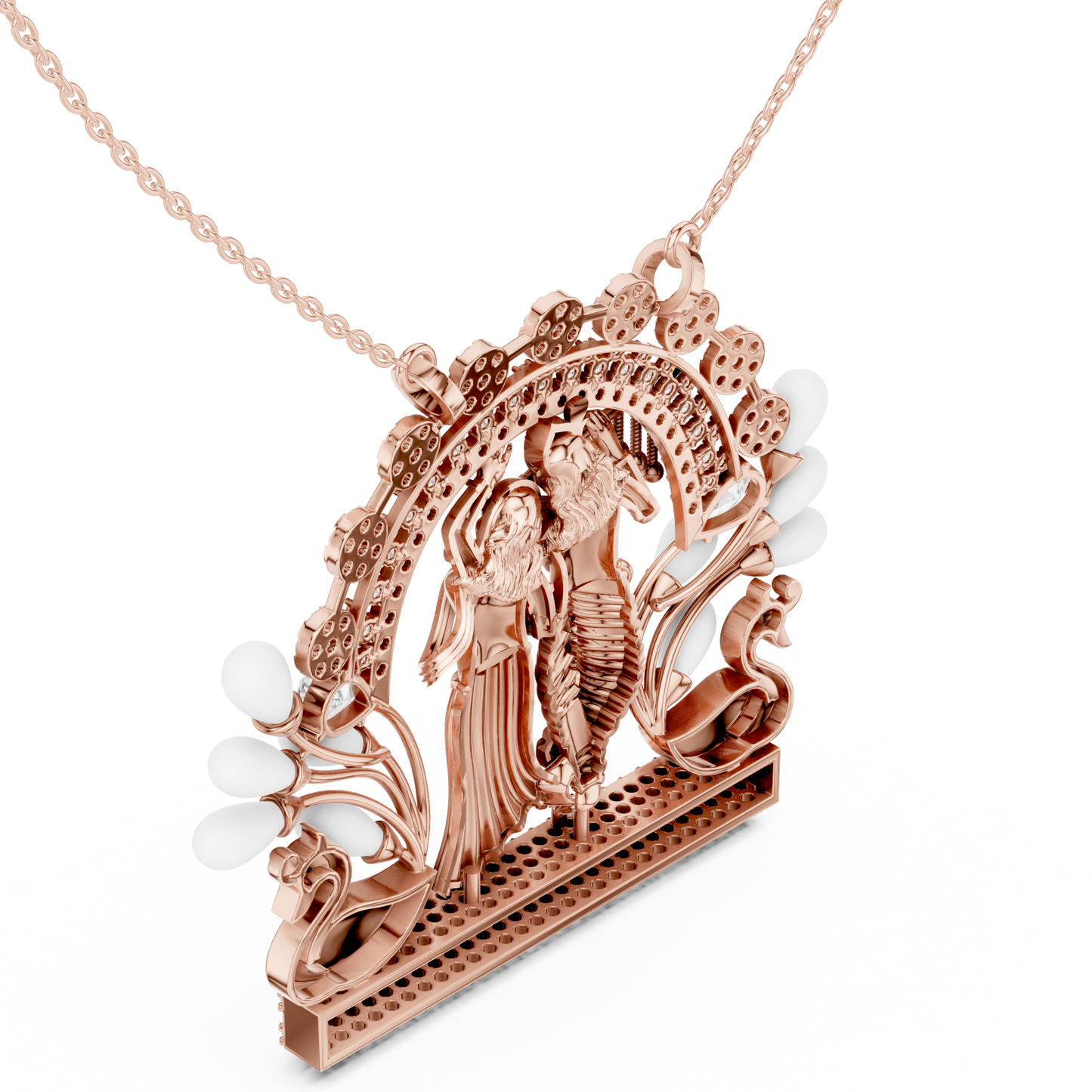 Radha Krishna Divine Love - Eternal Gold Blessings - Sacred Union Shines Forever Gracefully