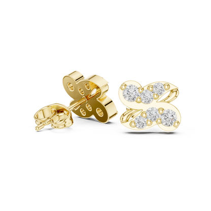 Elysian Diamond Earrings | Infinity Sculptural Craft | Fine 925 Sterling Silver Masterpiece Jewelry Creation