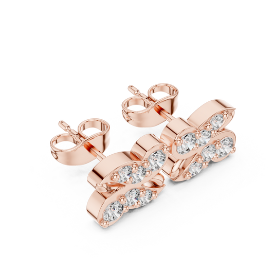 Elysian Diamond Earrings | Infinity Sculptural Craft | Fine Gold Masterpiece Jewelry Creation