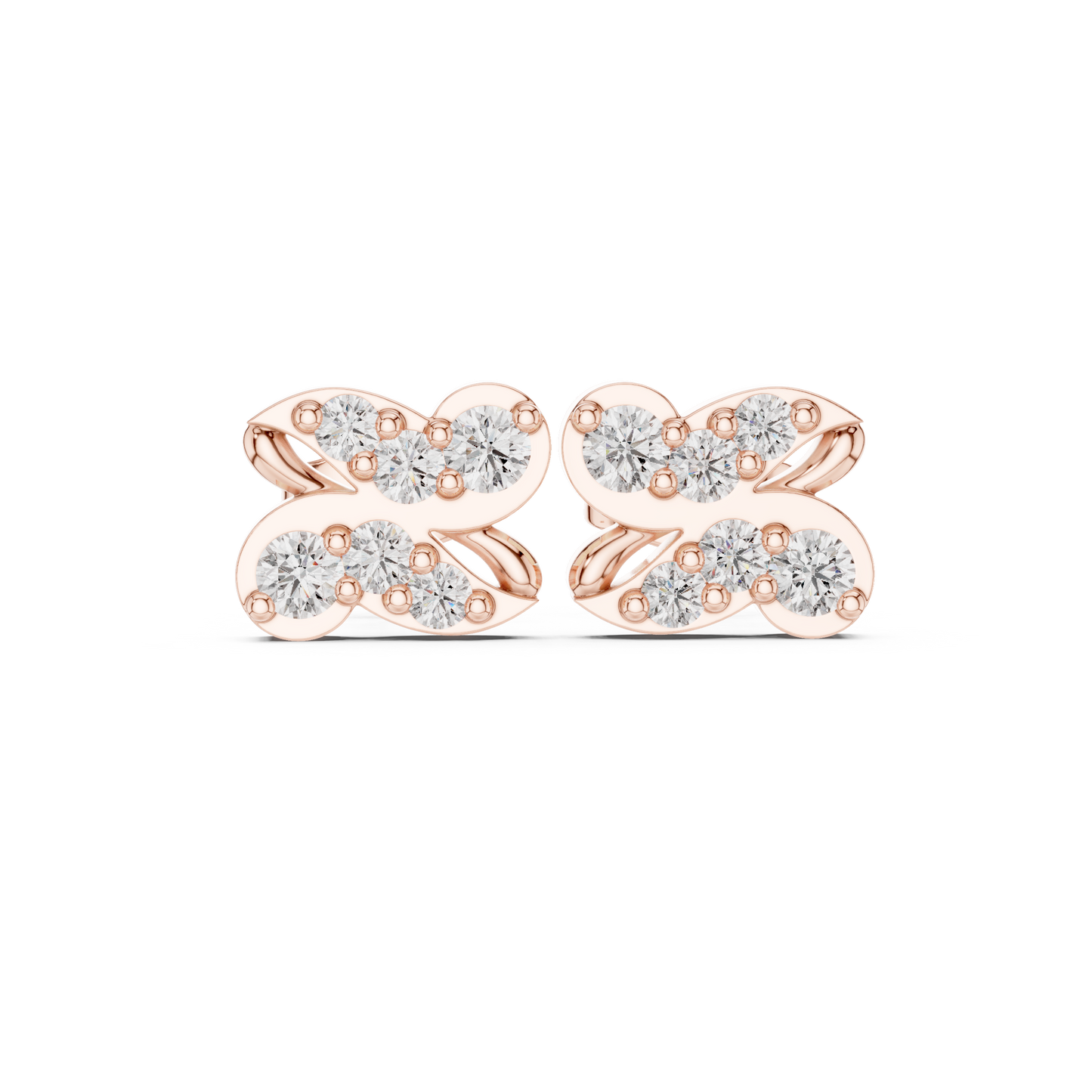 Elysian Diamond Earrings | Infinity Sculptural Craft | Fine 925 Sterling Silver Masterpiece Jewelry Creation