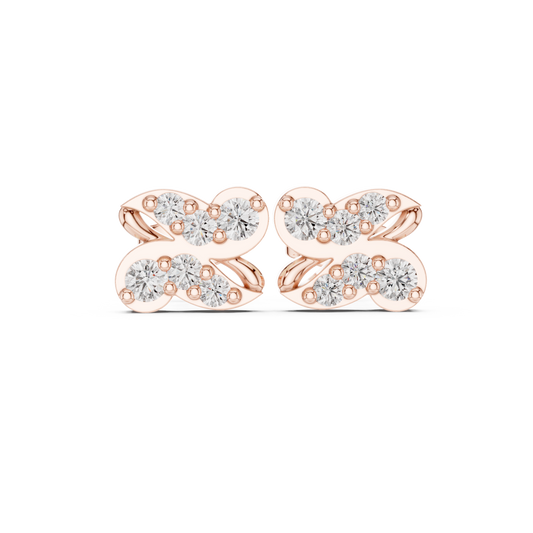 Elysian Diamond Earrings | Infinity Sculptural Craft | Fine 925 Sterling Silver Masterpiece Jewelry Creation