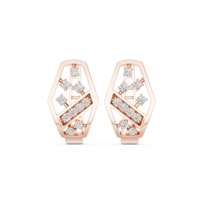 Modernist Diamond Relic Earrings | Gallery-Grade Fine Jewelry Design | Privé Atelier Diamond Earrings | Architectural Elegance in High Jewelry