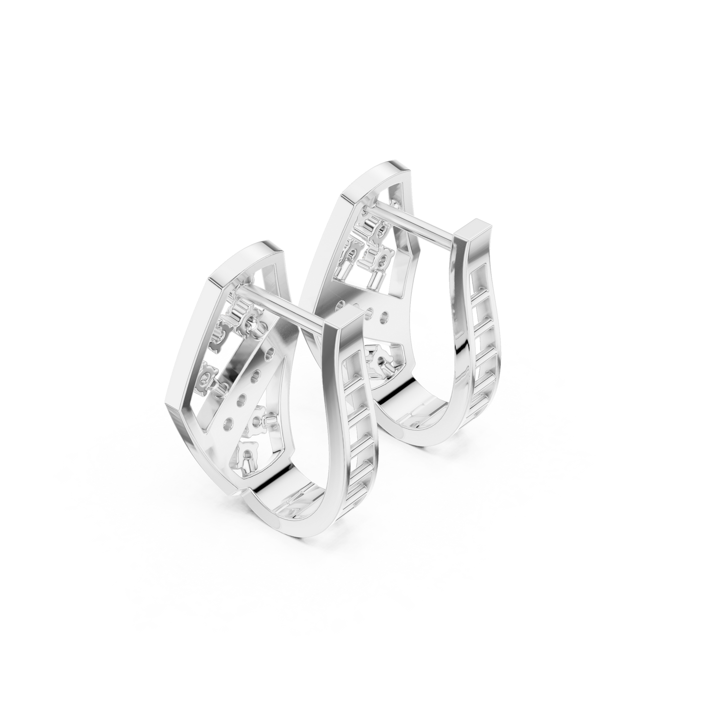 Modernist Diamond Relic Earrings | Gallery-Grade Fine Jewelry Design | Privé Atelier Diamond Earrings | Architectural Elegance in High Jewelry