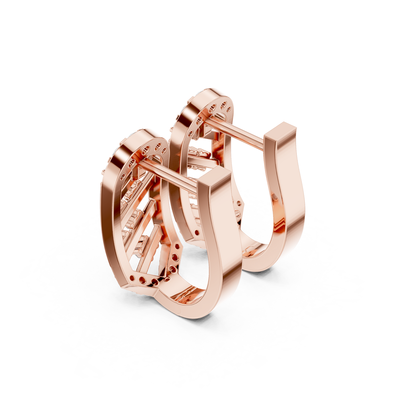 Bespoke-Aesthetic Diamond Earrings | Architectural Silver Hoop Creation | Luxury Statement Diamond Earrings | Designed for Power & Presence