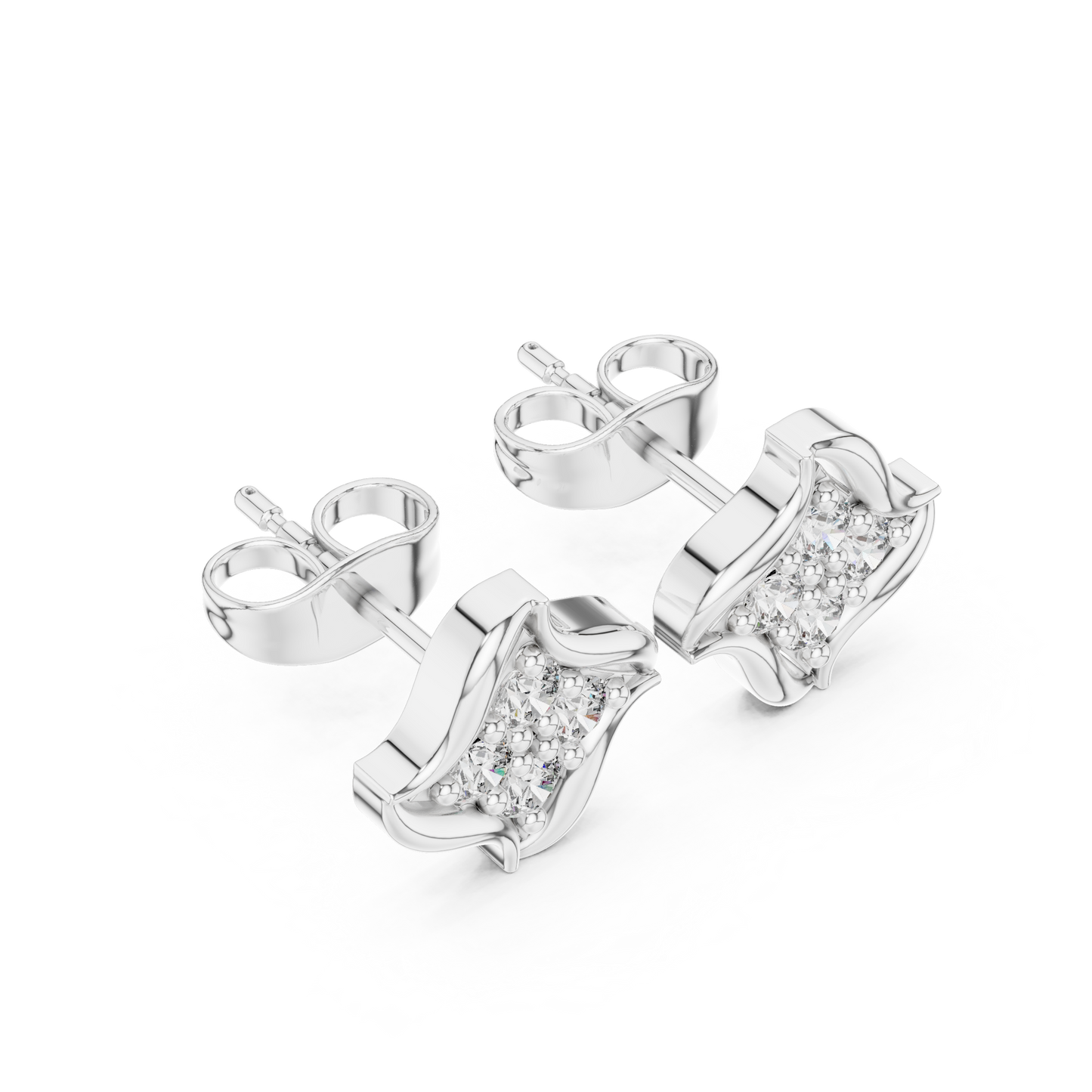 Celestial Bloom Diamond Studs | Sculpted In Radiant Gold | Timeless Haute Luxury Everyday Elegance