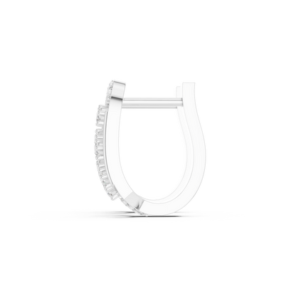 Bespoke-Aesthetic Diamond Earrings | Architectural Silver Hoop Creation | Luxury Statement Diamond Earrings | Designed for Power & Presence