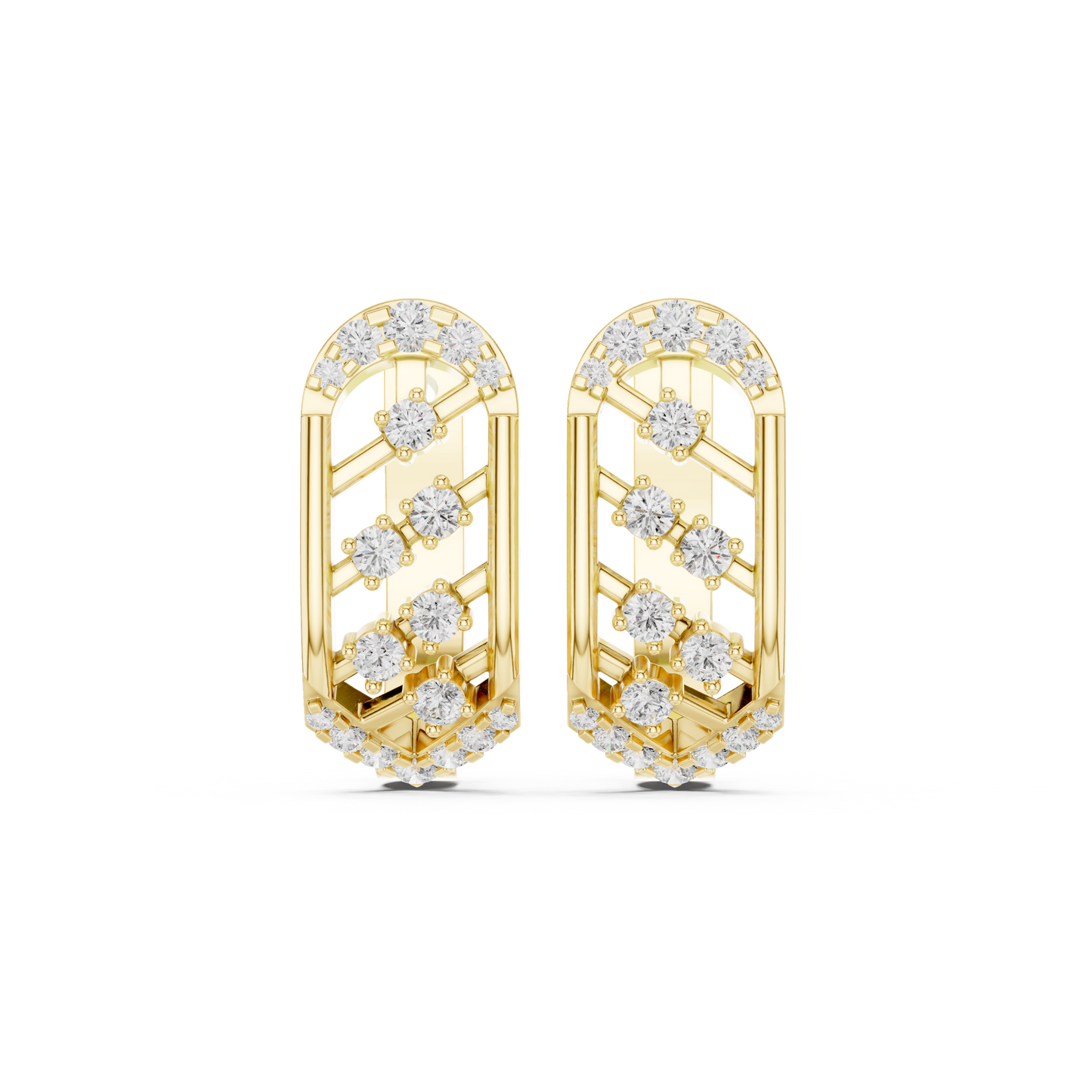 Bespoke-Aesthetic Diamond Earrings | Architectural Silver Hoop Creation | Luxury Statement Diamond Earrings | Designed for Power & Presence