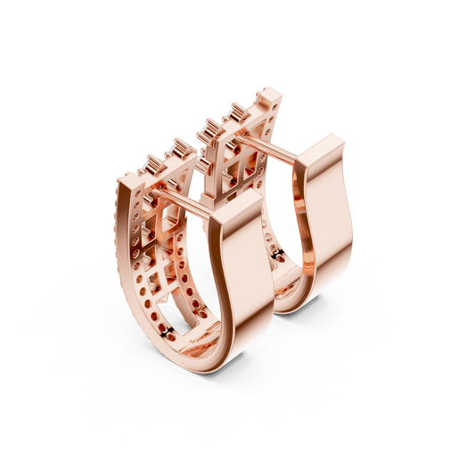 Objet de Joaillerie Diamond Earrings | Sculptural Gold Form | Salon Edition Diamond Stud Earrings | Contemporary High Jewelry