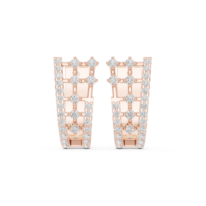 Objet de Joaillerie Diamond Earrings | Sculptural Gold Form | Salon Edition Diamond Stud Earrings | Contemporary High Jewelry