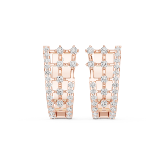 Objet de Joaillerie Diamond Earrings | Sculptural Gold Form | Salon Edition Diamond Stud Earrings | Contemporary High Jewelry