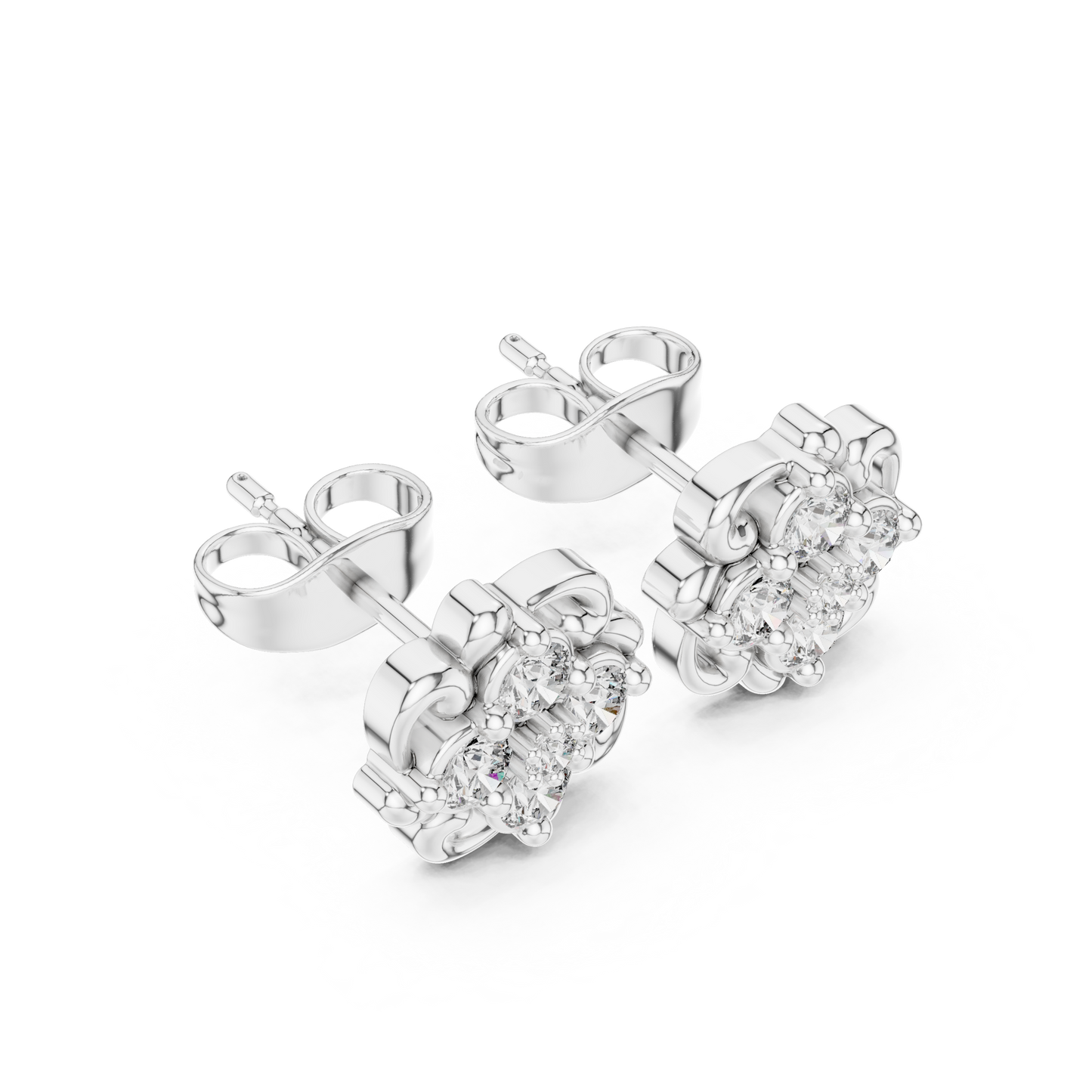 Grand Floral Diamond Earrings | Elite Gold Craft | Ultra Luxury Statement Jewelry Piece