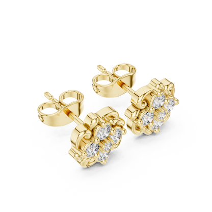 Grand Floral Diamond Earrings | Elite Gold Craft | Ultra Luxury Statement Jewelry Piece