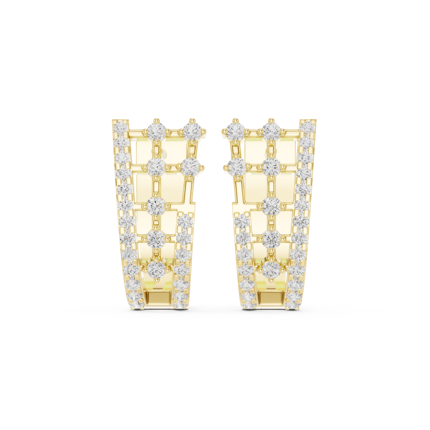 Objet de Joaillerie Diamond Earrings | Sculptural Gold Form | Salon Edition Diamond Stud Earrings | Contemporary High Jewelry