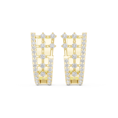 Objet de Joaillerie Diamond Earrings | Sculptural Gold Form | Salon Edition Diamond Stud Earrings | Contemporary High Jewelry