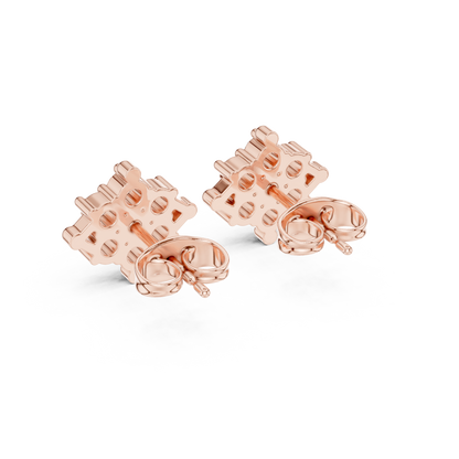 Luminous Petal Diamonds | Signature Gold Studs | Rare Floral Fine Jewelry Earrings