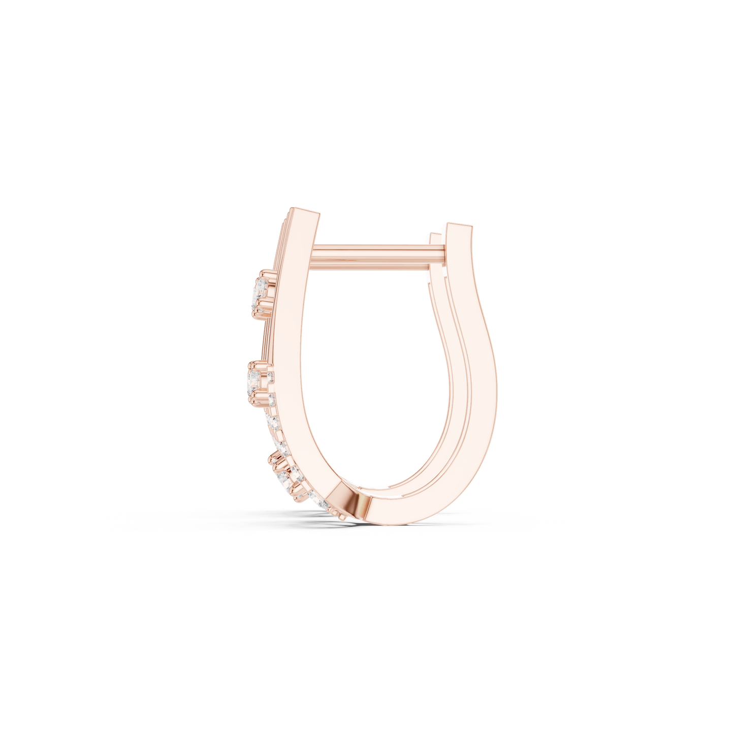 High Fashion Geometric Diamond Earrings | Minimalist Luxury Gold Design | Fine Diamond Taper Earrings | Handmade Modern Gold Earrings for Women