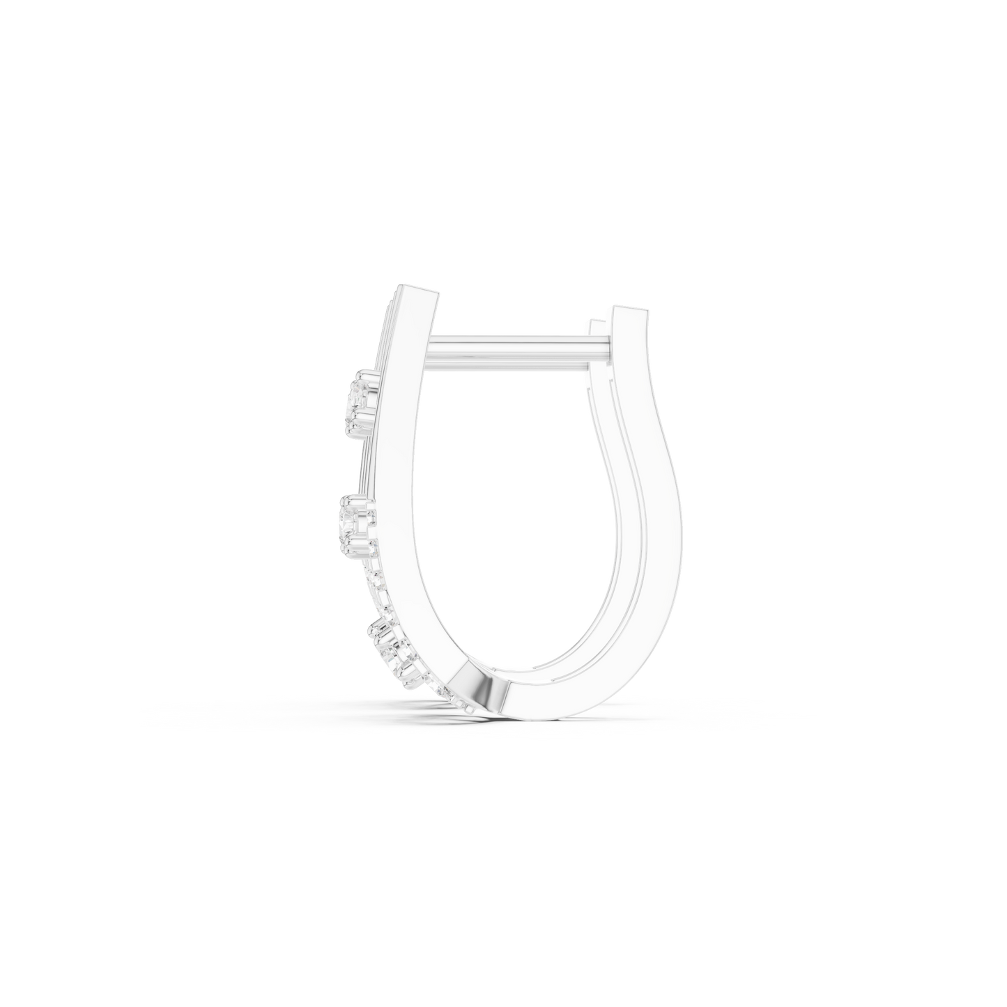 High Fashion Geometric Diamond Earrings | Minimalist Luxury Gold Design | Fine Diamond Taper Earrings | Handmade Modern Gold Earrings for Women