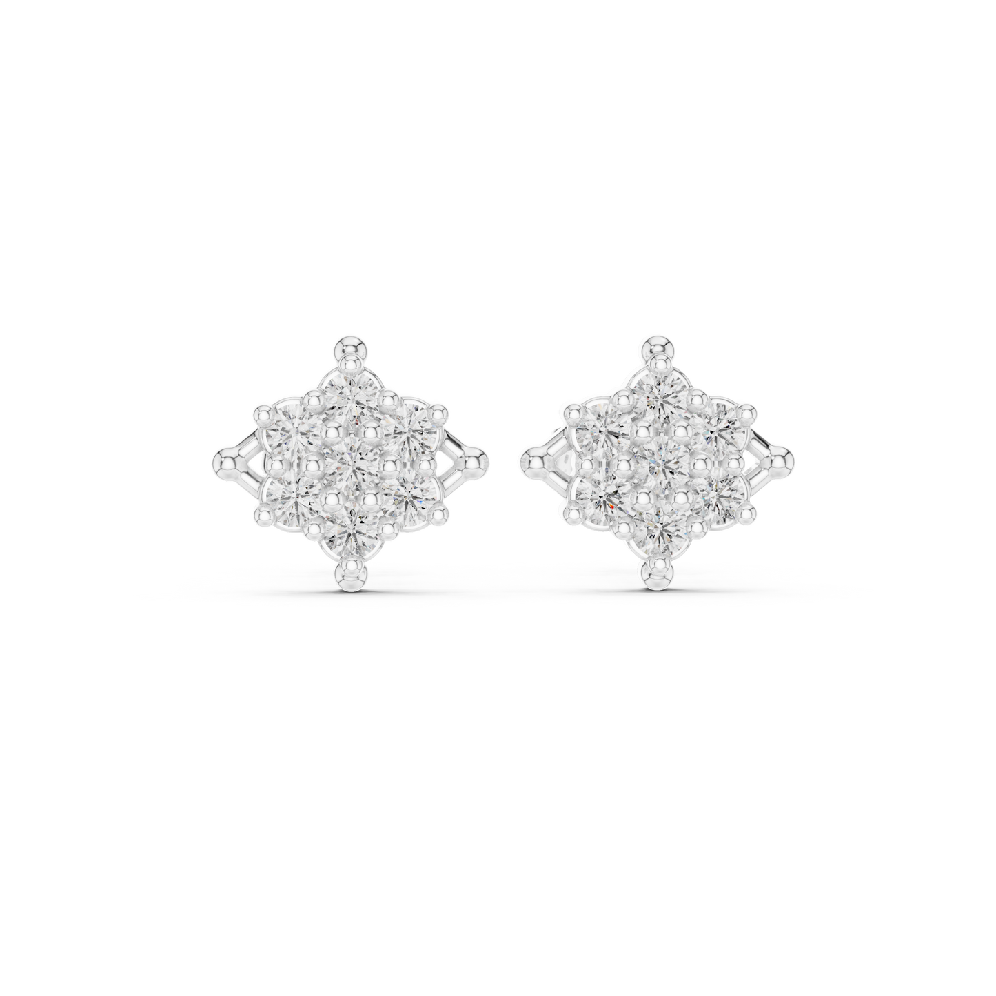 Luminous Petal Diamonds | Signature Gold Studs | Rare Floral Fine Jewelry Earrings