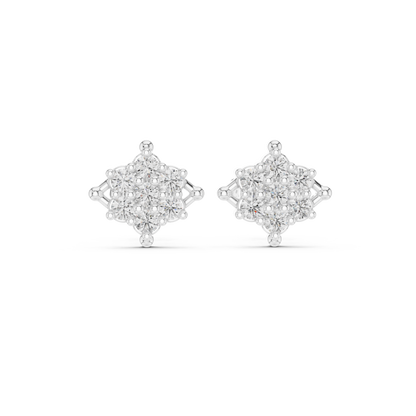 Luminous Petal Diamonds | Signature Gold Studs | Rare Floral Fine Jewelry Earrings