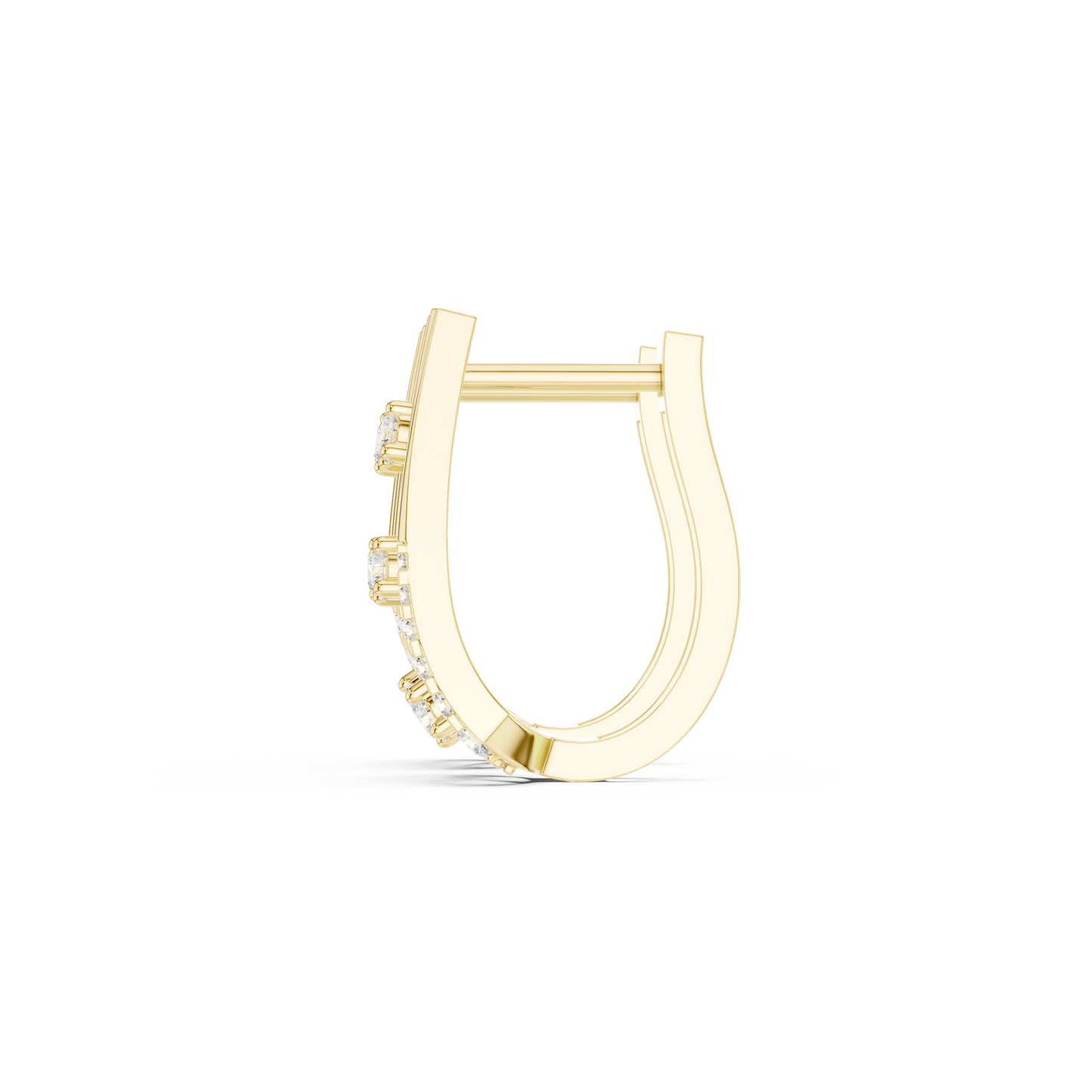 High Fashion Geometric Diamond Earrings | Minimalist Luxury Gold Design | Fine Diamond Taper Earrings | Handmade Modern Gold Earrings for Women