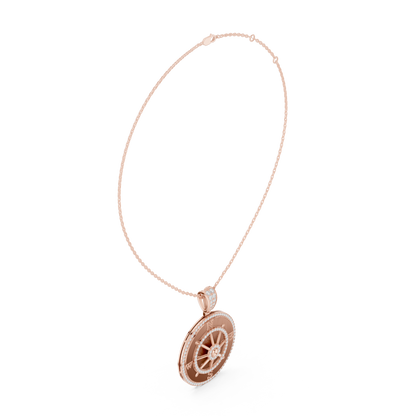 Navigate Life With Confidence | Premium Diamond Compass Pendant | Symbol Of Power Wealth Victory