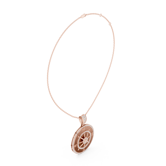 Navigate Life With Confidence | Premium Diamond Compass Pendant | Symbol Of Power Wealth Victory
