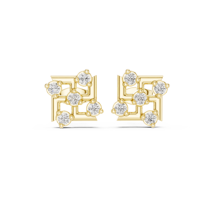 Ancient Symbolic Diamond work | Royal Gold Framework | Infinite Brilliance Power Emblem