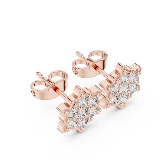 Aurelian Blossom Diamond Studs | Haute Joaillerie Floral Earrings | Museum Grade Ultra Luxury Creation