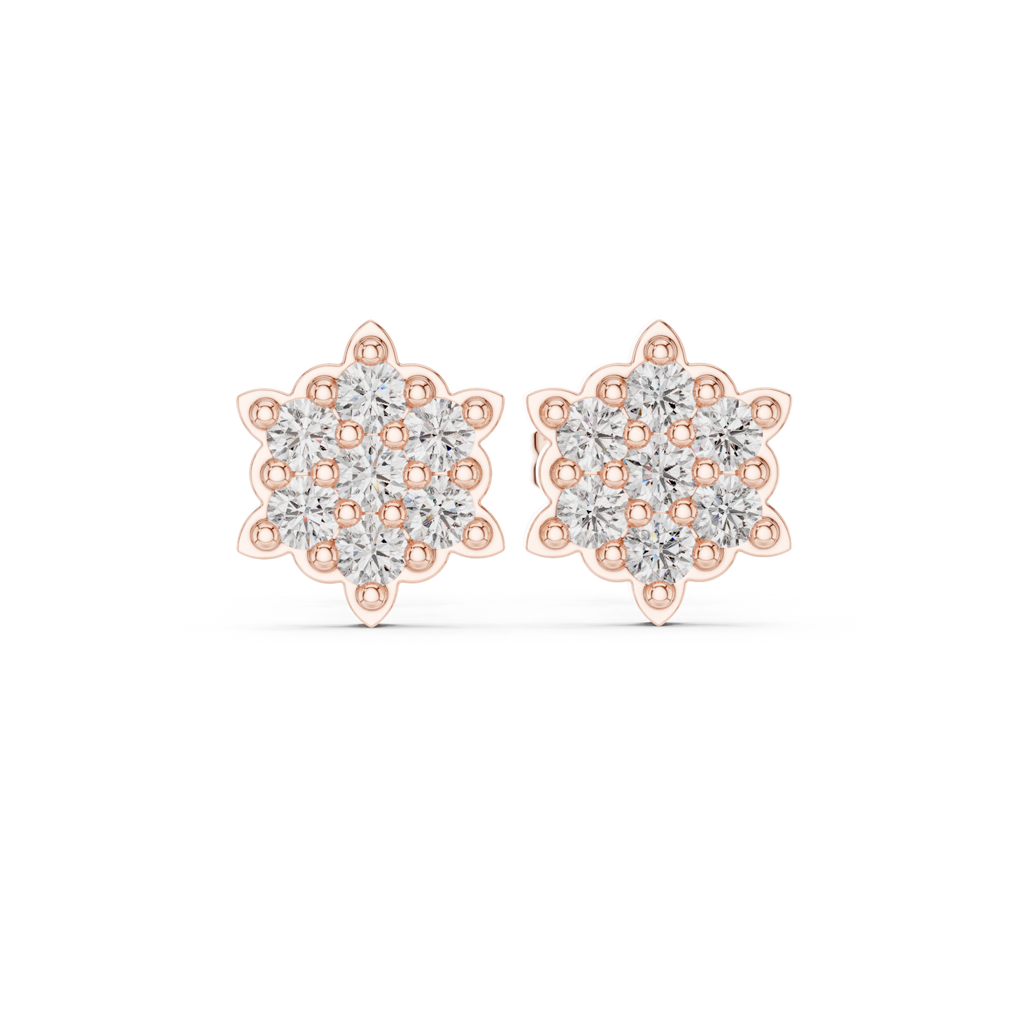 Aurelian Blossom Diamond Studs | Haute Joaillerie Floral Earrings | Museum Grade Ultra Luxury Creation