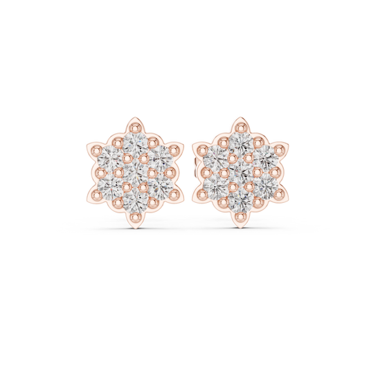 Aurelian Blossom Diamond Studs | Haute Joaillerie Floral Earrings | Museum Grade Ultra Luxury Creation