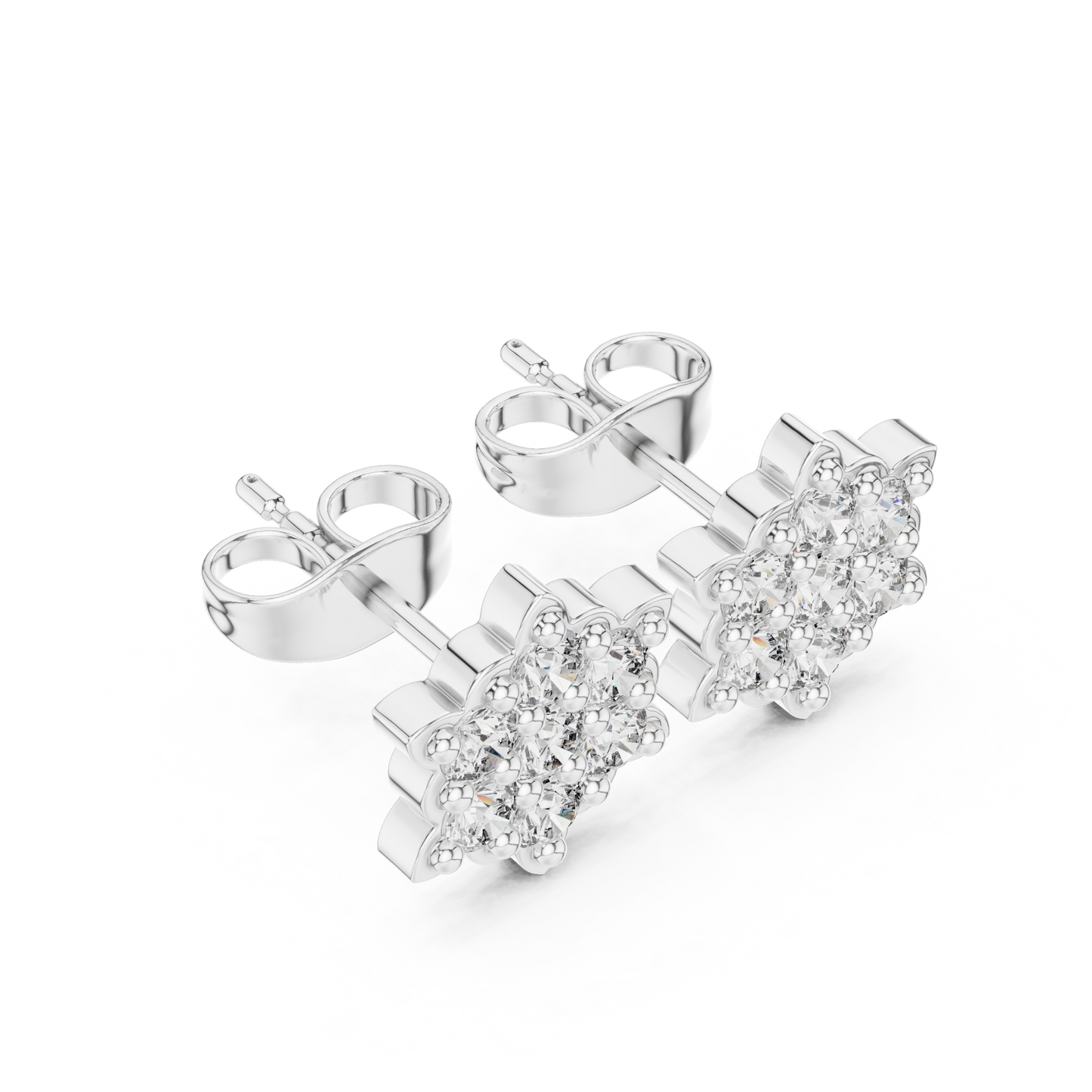 Aurelian Blossom Diamond Studs | Haute Joaillerie Floral Earrings | Museum Grade Ultra Luxury Creation