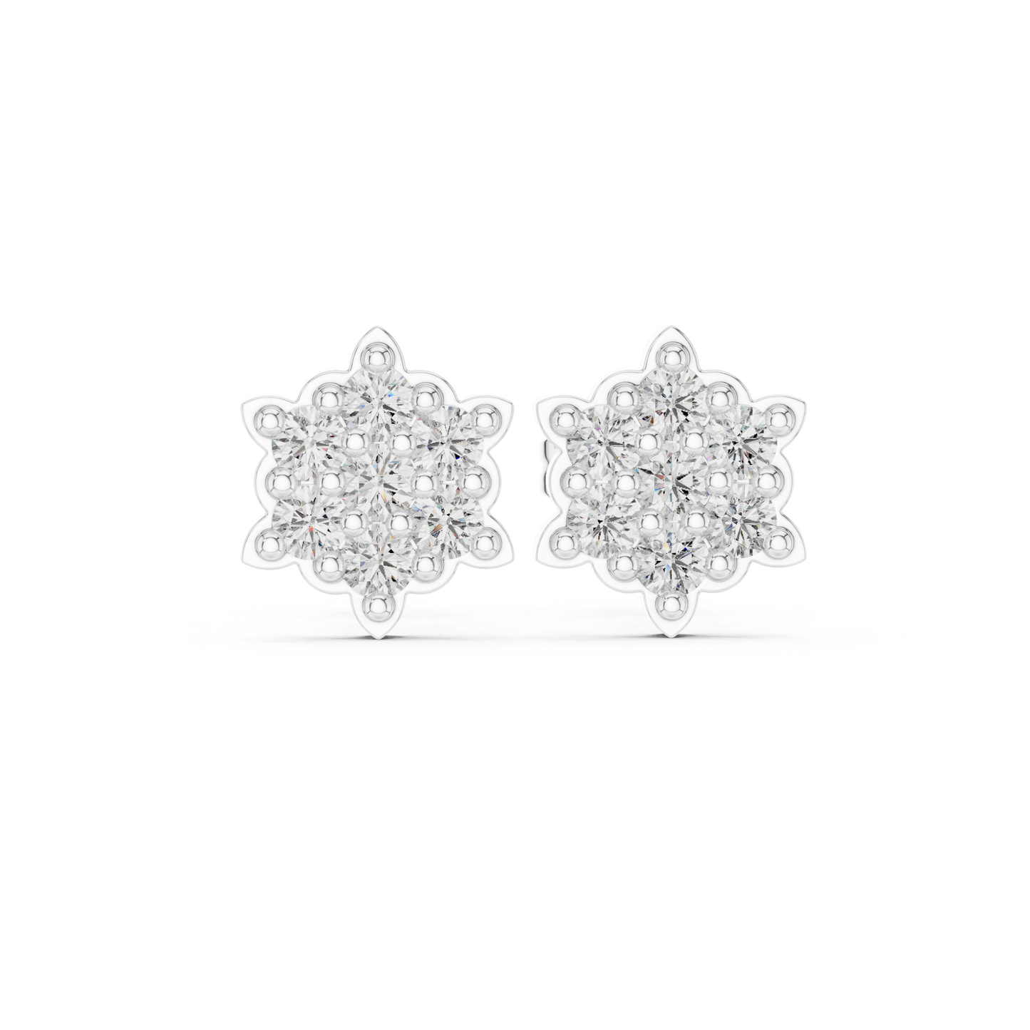 Aurelian Blossom Diamond Studs | Haute Joaillerie Floral Earrings | Museum Grade Ultra Luxury Creation
