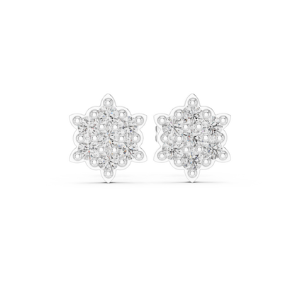 Aurelian Blossom Diamond Studs | Haute Joaillerie Floral Earrings | Museum Grade Ultra Luxury Creation