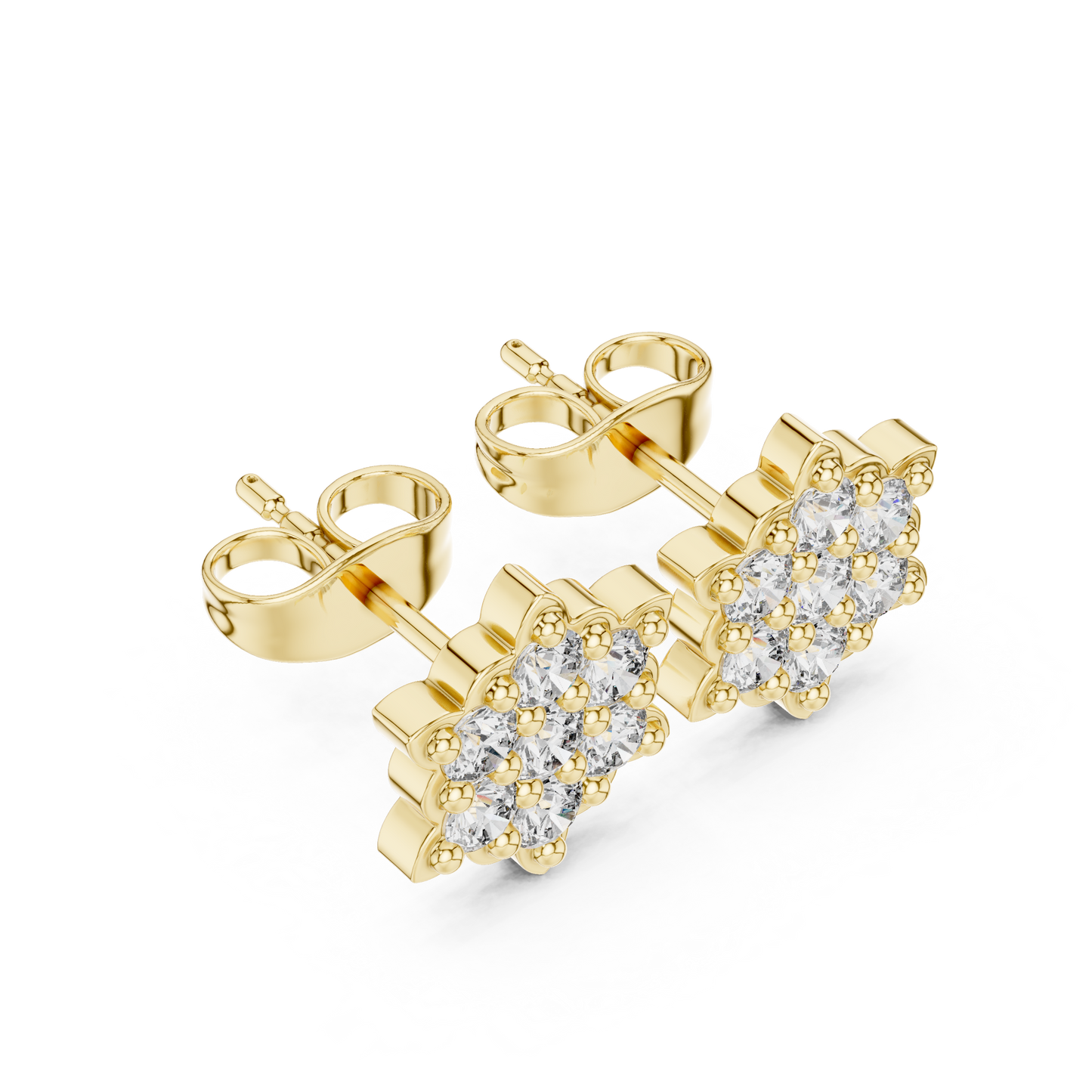 Aurelian Blossom Diamond Studs | Haute Joaillerie Floral Earrings | Museum Grade Ultra Luxury Creation