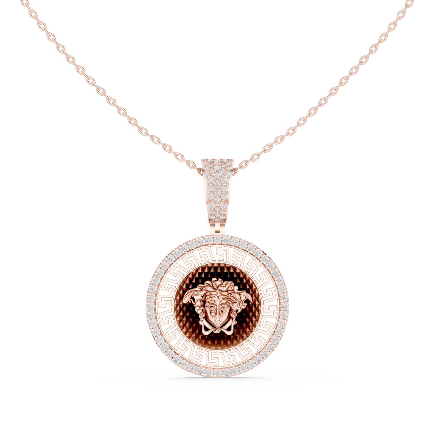 Ancient Greek Power Symbol - Modern Luxury Diamond Craft - Bold Look Premium Royal Energy