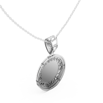 Ancient Greek Power Symbol - Modern Luxury Diamond Craft - Bold Look Premium Royal Energy