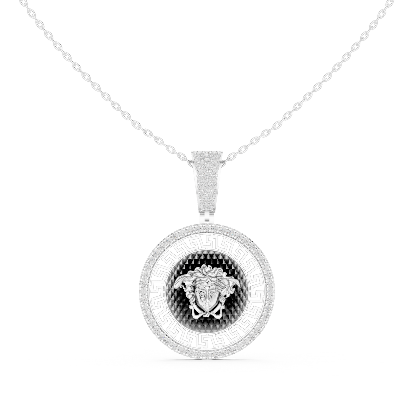 Ancient Greek Power Symbol - Modern Luxury Diamond Craft - Bold Look Premium Royal Energy