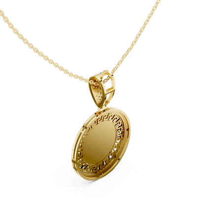 Ancient Greek Power Symbol - Modern Luxury Diamond Craft - Bold Look Premium Royal Energy