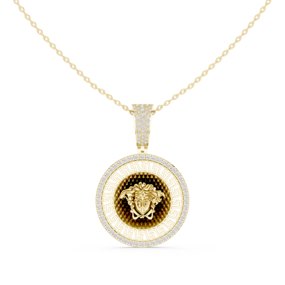 Ancient Greek Power Symbol - Modern Luxury Diamond Craft - Bold Look Premium Royal Energy