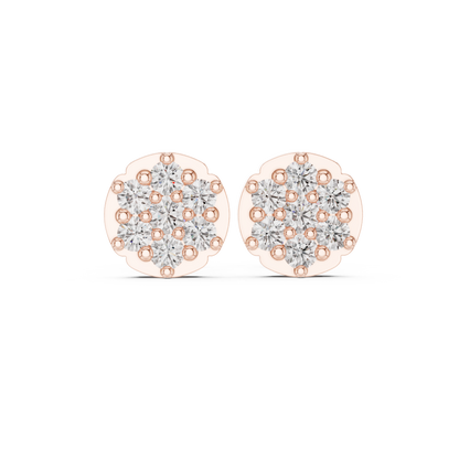 Noble Floral Diamond Studs | Ultra Premium Jewelry Design | Timeless Gold Elegance Earrings Piece