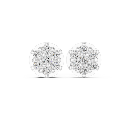 Noble Floral Diamond Studs | Ultra Premium Jewelry Design | Timeless Gold Elegance Earrings Piece