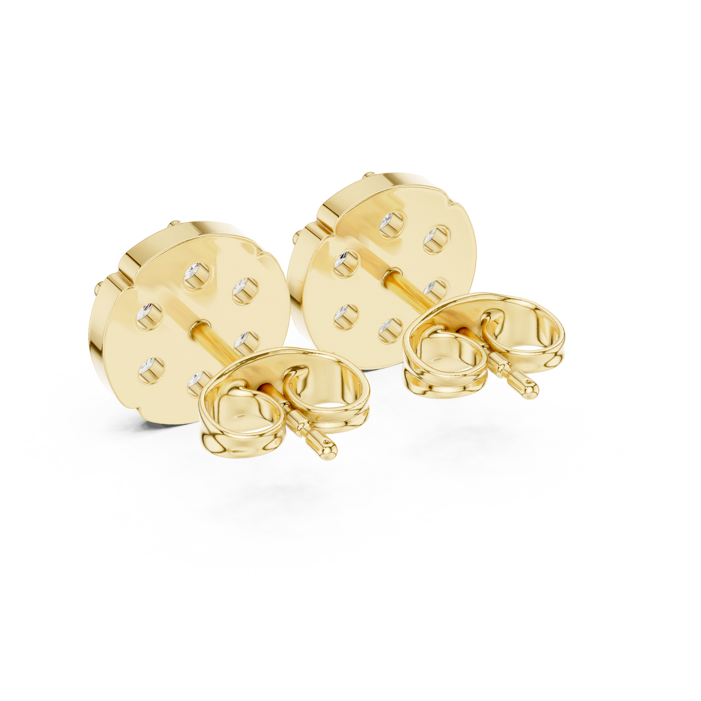 Noble Floral Diamond Studs | Ultra Premium Jewelry Design | Timeless Gold Elegance Earrings Piece