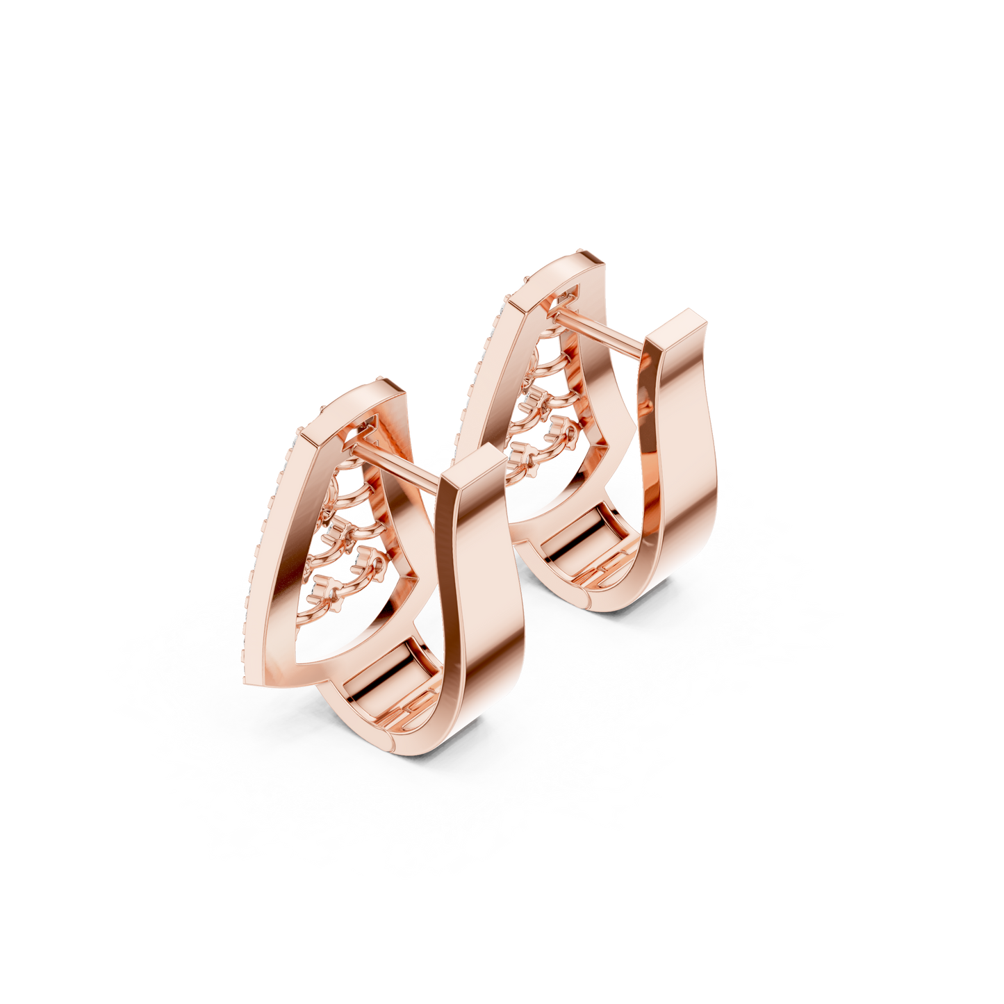Mythic Lattice Prism Earrings | Aurora Diamond Structure Glow | High Couture Radiance For Her