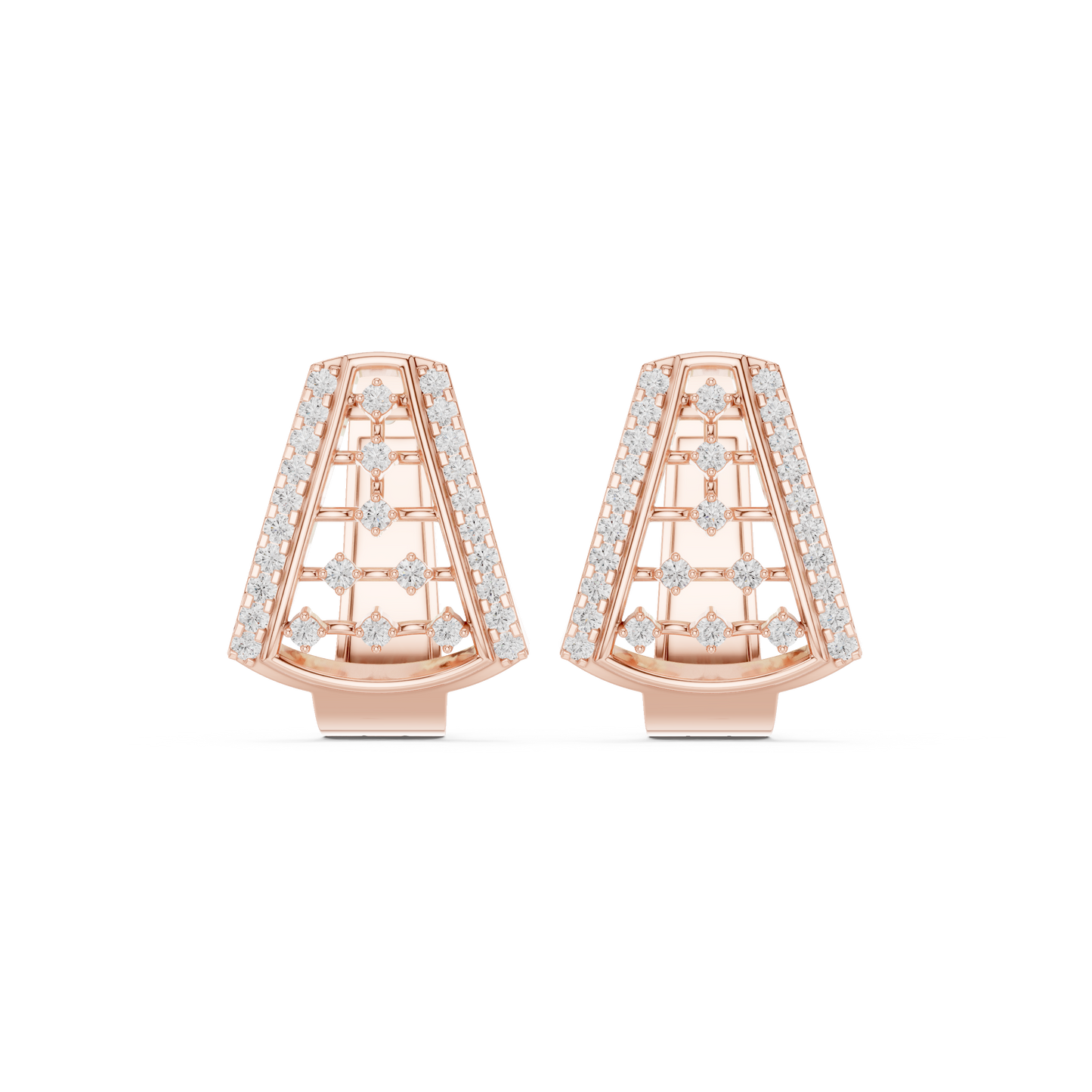 Mythic Lattice Prism Earrings | Aurora Diamond Structure Glow | High Couture Radiance For Her