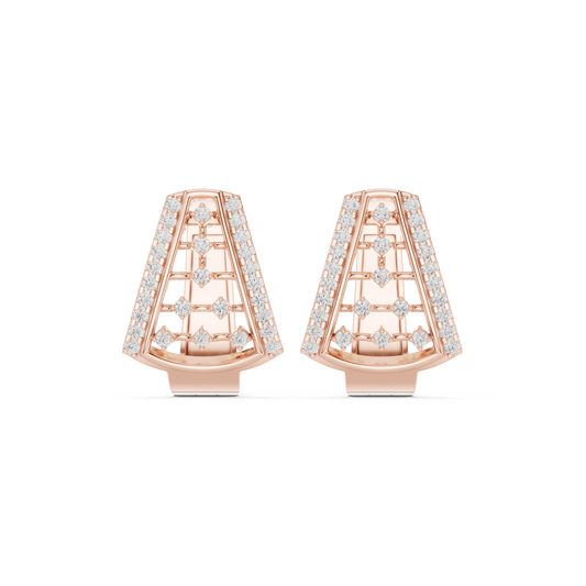 Mythic Lattice Prism Earrings | Aurora Diamond Structure Glow | High Couture Radiance For Her