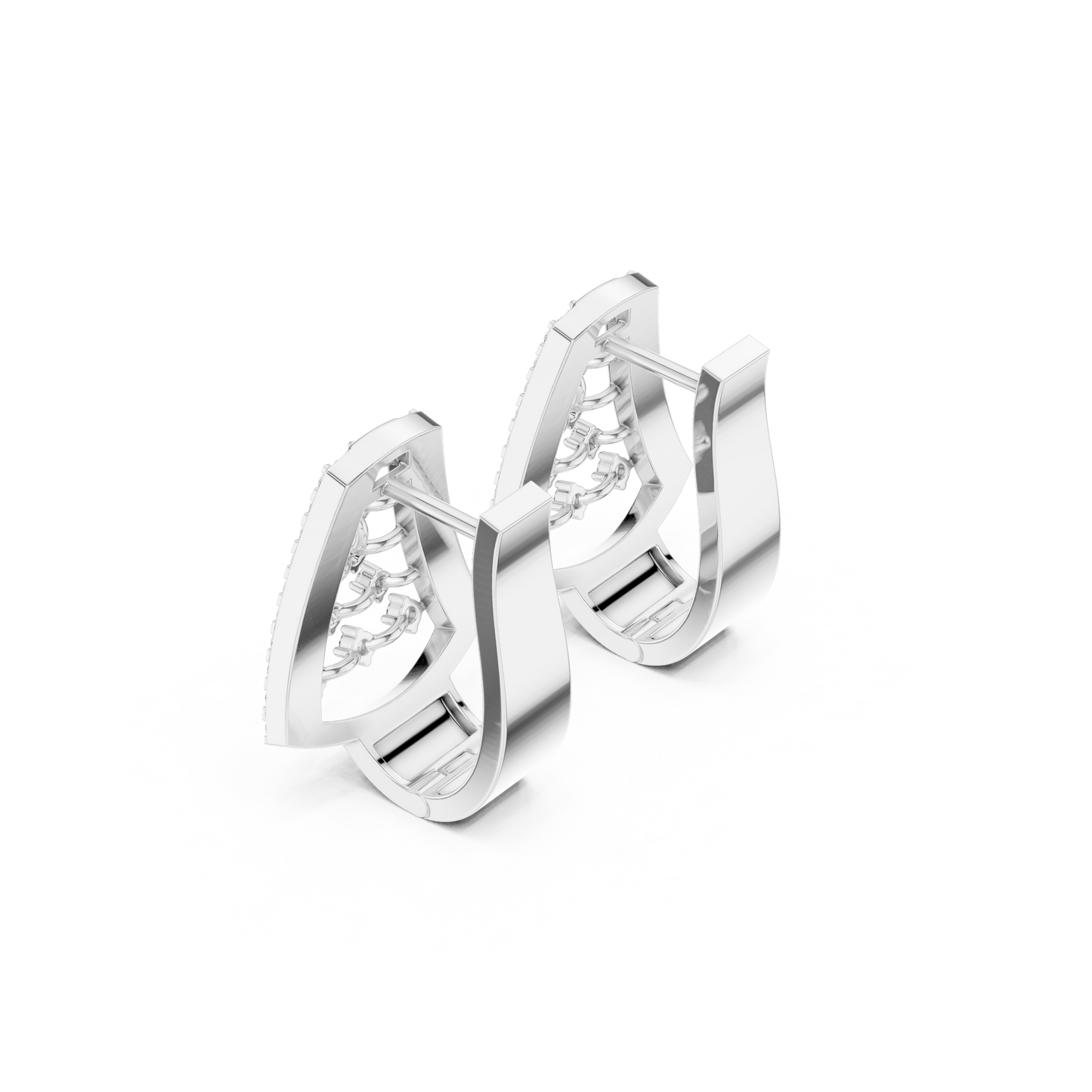 Mythic Lattice Prism Earrings | Aurora Diamond Structure Glow | High Couture Radiance For Her