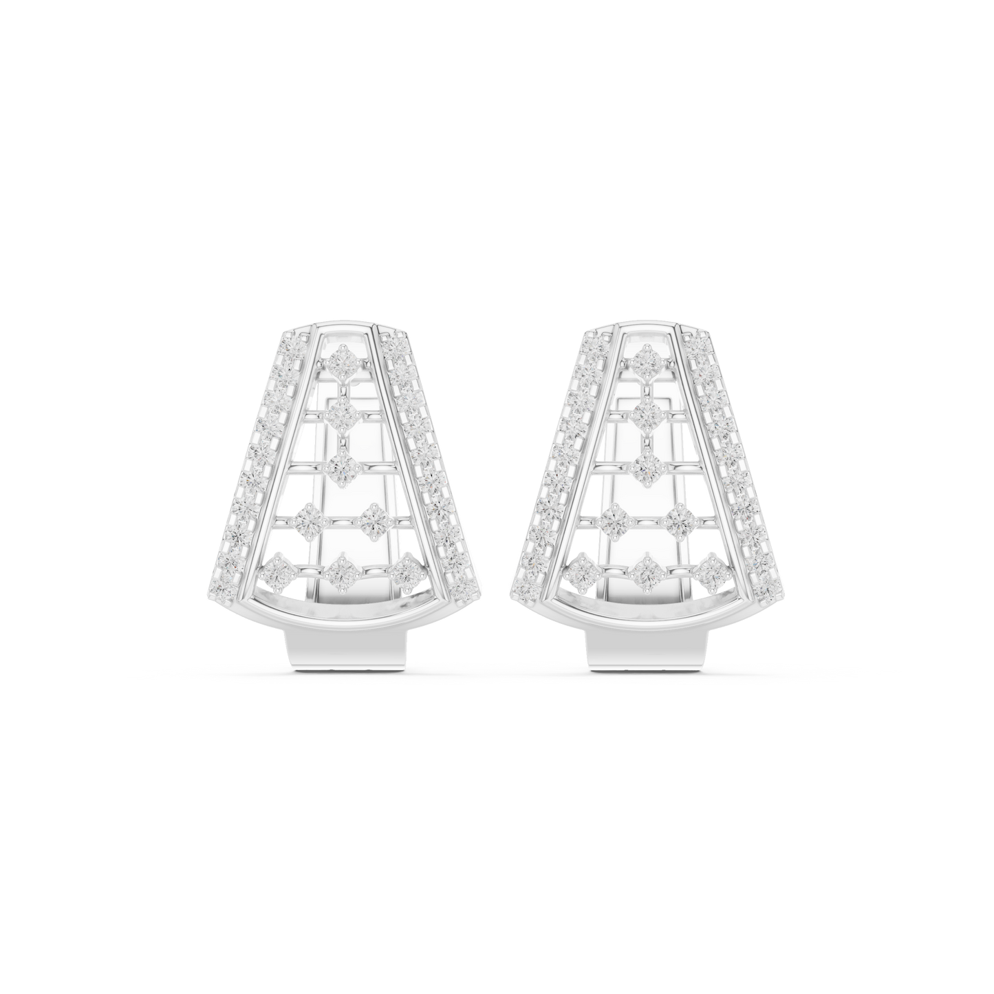 Mythic Lattice Prism Earrings | Aurora Diamond Structure Glow | High Couture Radiance For Her