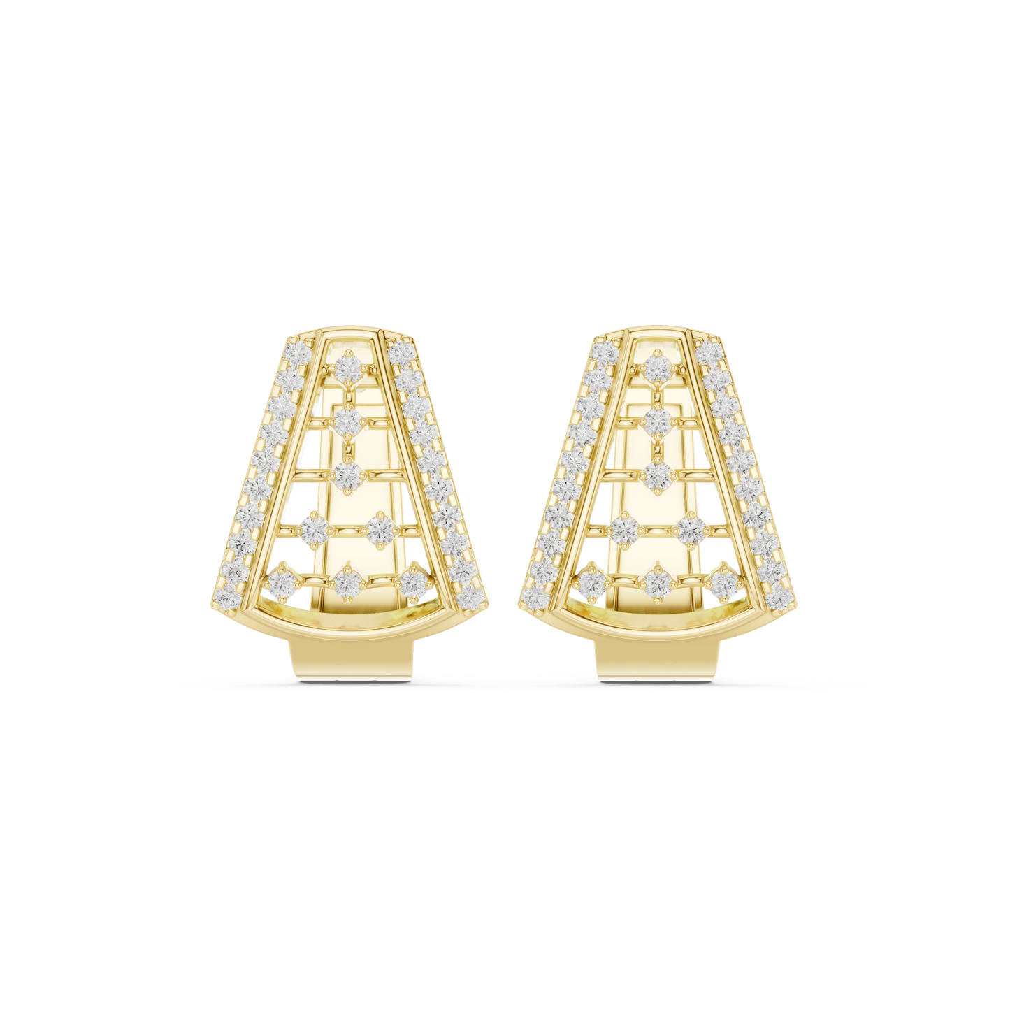 Mythic Lattice Prism Earrings | Aurora Diamond Structure Glow | High Couture Radiance For Her
